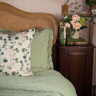LIMITED EDITION Eucalyptus Linen Cushion Cover - Linen Tales B2B 3