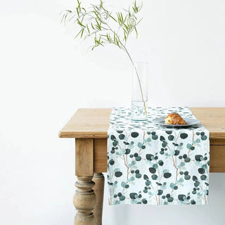 LIMITED EDITION Eucalyptus Linen Table Runner - Linen Tales B2B 