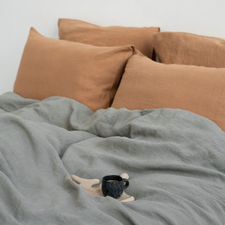 LIMITED EDITION Khaki Linen Duvet Cover - Linen Tales B2B 2