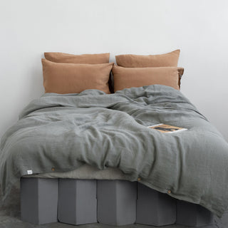 LIMITED EDITION Khaki Linen Duvet Cover - Linen Tales B2B 4