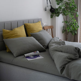 LIMITED EDITION Khaki Linen Pillowcase - Linen Tales B2B 