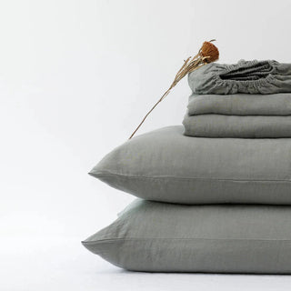 LIMITED EDITION Khaki Linen Sheet Set - Linen Tales B2B 