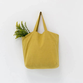 LIMITED EDITION Lemon Curry Linen Big Bag - Linen Tales B2B 