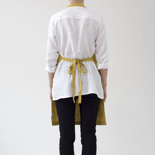 LIMITED EDITION Lemon Curry Linen Daily Apron - Linen Tales B2B 3