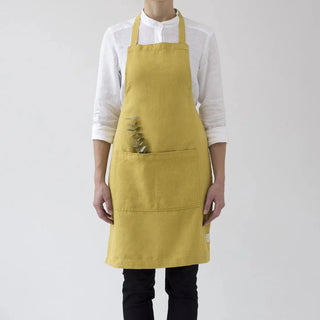 LIMITED EDITION Lemon Curry Linen Daily Apron - Linen Tales B2B 