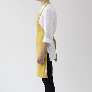 LIMITED EDITION Lemon Curry Linen Daily Apron - Linen Tales B2B 