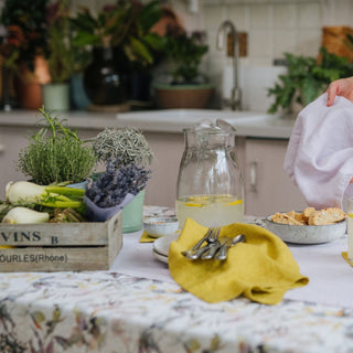 LIMITED EDITION Lemon Curry Linen Napkins Set of 2 - Linen Tales B2B 