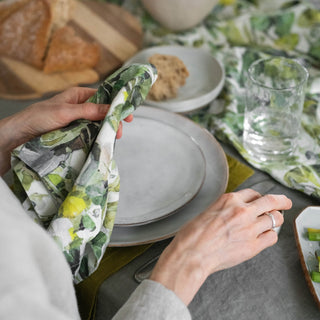 LIMITED EDITION Lotus Linen Napkins Set of 2 - Linen Tales B2B 5
