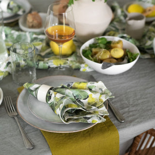 LIMITED EDITION Lotus Linen Napkins Set of 2 - Linen Tales B2B 3