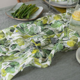 LIMITED EDITION Lotus Linen Table Runner - Linen Tales B2B 4