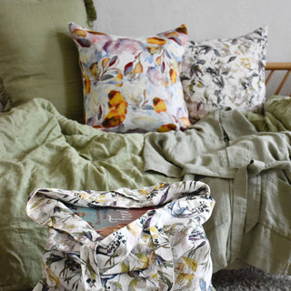 LIMITED EDITION Orange Flow Linen Cushion Cover - Linen Tales B2B 