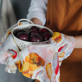 LIMITED EDITION Orange Flow Linen Kitchen Towel - Linen Tales B2B 