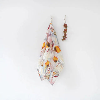 LIMITED EDITION Orange Flow Linen Kitchen Towel - Linen Tales B2B 