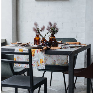 LIMITED EDITION Orange Flow Linen Table Runner - Linen Tales B2B 4