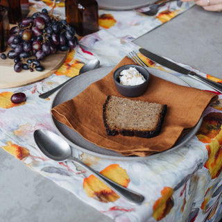 LIMITED EDITION Orange Flow Linen Table Runner - Linen Tales B2B 