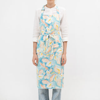 LIMITED EDITION Pastel Iris Linen Chef Apron - Linen Tales B2B 