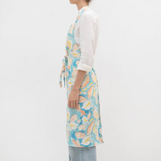 LIMITED EDITION Pastel Iris Linen Chef Apron - Linen Tales B2B 
