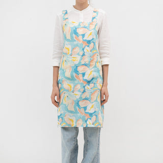 LIMITED EDITION Pastel Iris Linen Crossback Apron - Linen Tales B2B 