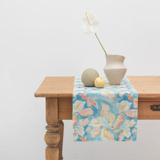 LIMITED EDITION Pastel Iris Linen Table Runner - Linen Tales B2B 
