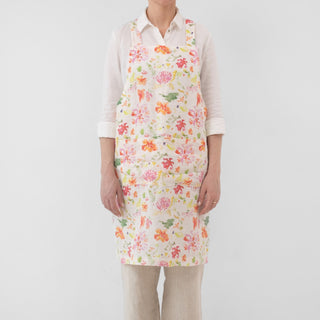 LIMITED EDITION Wildflower Flow Linen Crossback Apron - Linen Tales B2B 
