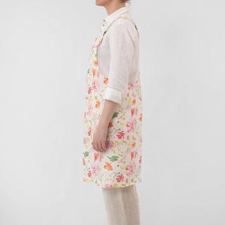 LIMITED EDITION Wildflower Flow Linen Crossback Apron - Linen Tales B2B 