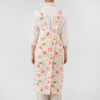 LIMITED EDITION Wildflower Flow Linen Pinafore Apron - Linen Tales B2B 3