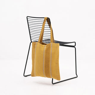 Linen Tales Amber Bronze Stripe Linen Tote Bag - Linen Tales B2B 