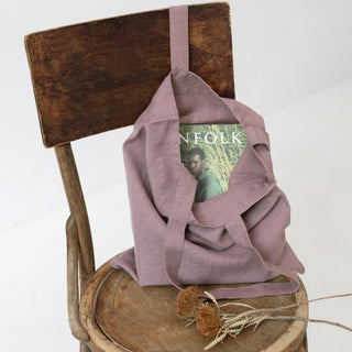 Linen Tales Ashes of Roses Linen Tote Bag - Linen Tales B2B 