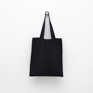 Linen Tales Black Linen Tote Bag - Linen Tales B2B 