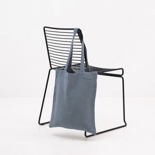 Linen Tales Blue Fog Linen Tote Bag - Linen Tales B2B 
