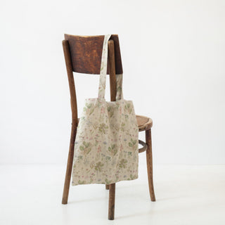 Linen Tales Botany on Light Natural Linen Tote Bag - Linen Tales B2B 4