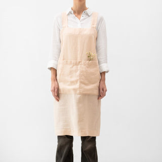 Linen Tales Brazilian Sand Linen Pinafore Apron - Linen Tales B2B 
