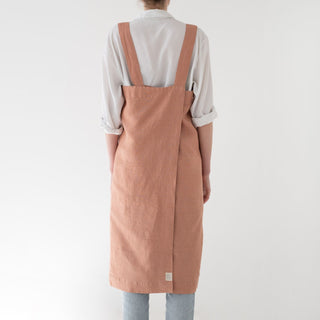 Linen Tales Cafe Creme Linen Pinafore Apron - Linen Tales B2B 