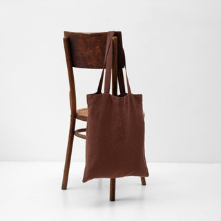 Linen Tales Chocolate Linen Tote Bag - Linen Tales B2B 