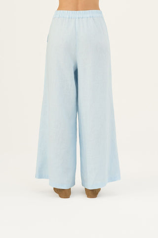 Linen Tales Closet Baby Blue Linen Zayn Trousers - Linen Tales B2B 5