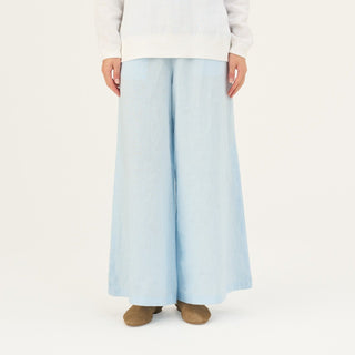 Linen Tales Closet Baby Blue Linen Zayn Trousers - Linen Tales B2B 