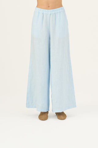 Linen Tales Closet Baby Blue Linen Zayn Trousers - Linen Tales B2B 3