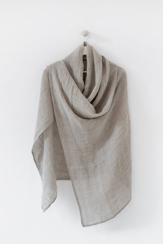 Linen Tales Closet Natural Linen Lupine Scarf - Linen Tales B2B 4