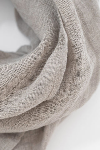 Linen Tales Closet Natural Linen Lupine Scarf - Linen Tales B2B 3