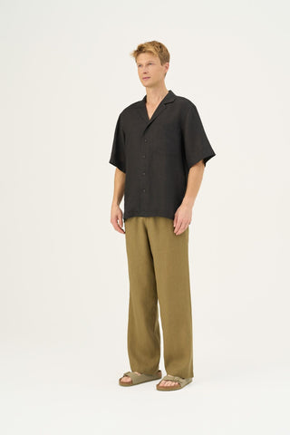 Linen Tales Closet Olive Khaki Linen Sensus Trousers - Linen Tales B2B 