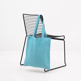 Linen Tales Coastal Blue Linen Tote Bag - Linen Tales B2B 