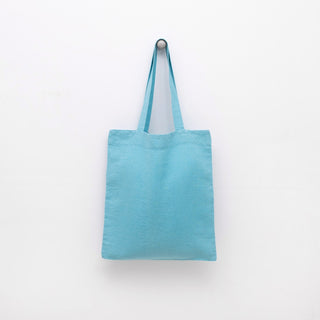 Linen Tales Coastal Blue Linen Tote Bag - Linen Tales B2B 