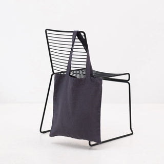 Linen Tales Dark Grey Linen Tote Bag - Linen Tales B2B 