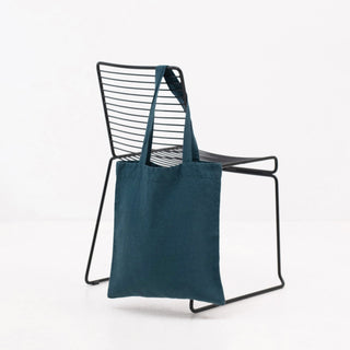 Linen Tales Deep Water Linen Tote Bag - Linen Tales B2B 