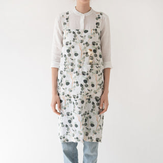 Linen Tales Eucalyptus Linen Pinafore Apron - Linen Tales B2B 
