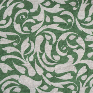 Linen Tales Evergreen Damask on Light Natural Linen Garcon Apron - Linen Tales B2B 