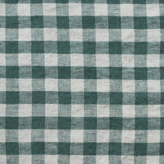 Linen Tales Forest Green Gingham Linen Garcon Apron - Linen Tales B2B 