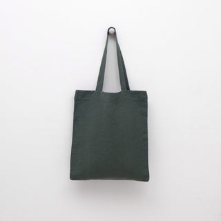 Linen Tales Forest Green Linen Tote Bag - Linen Tales B2B 