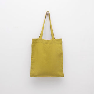 Linen Tales Lemon Curry Linen Tote Bag - Linen Tales B2B 3