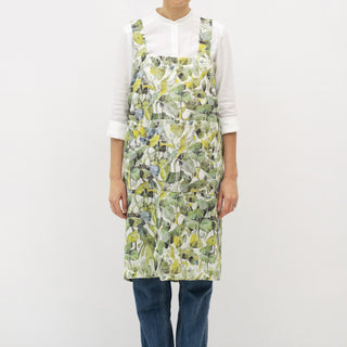 Linen Tales Lotus Linen Pinafore Apron - Linen Tales B2B 